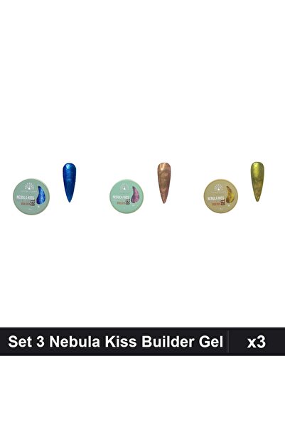 global fashion Set 3 Nebula Kiss Builder Gel 15g - Nr.16 Nr.04 Nr.14