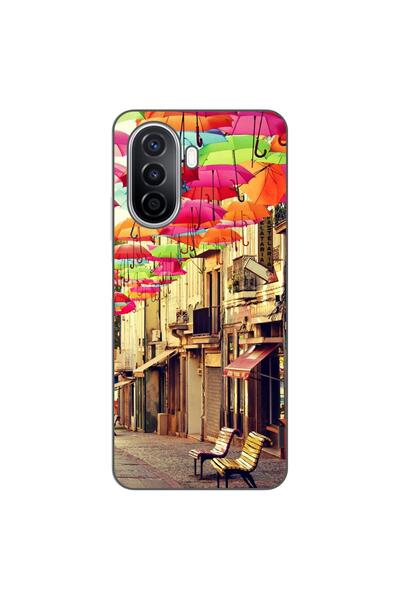 OEM Husa compatibila cu Huawei Nova Y70 Silicon Gel Tpu Model Strada Umbrele ...