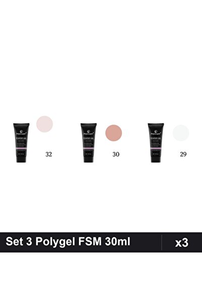 FSM Set 3 Polygel 30ml - Nr.32, Nr.30, Nr.29 - Constructie Unghii