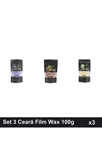 global fashion Set 3 Ceară Epilare Film Wax 100g - Lavandă, Lemn de Santal, C...