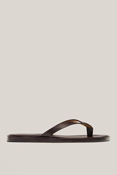 Massimo Dutti Napa parmak arası sandalet - Limited Edition
