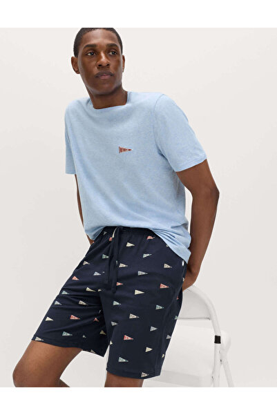 Marks & Spencer Desenli Pamuklu Pijama Takımı