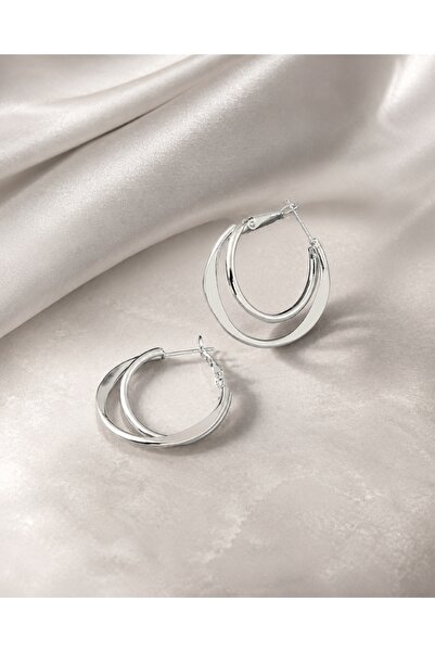 Liacharm Stainless Steel Silver Color Double Filled Hoop Earrings - Tarnish R...