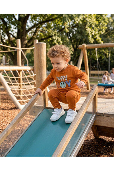 MONVOİ KİDS Baskılı Pamuk Penye Alt Üst Erkek Bebek Takım