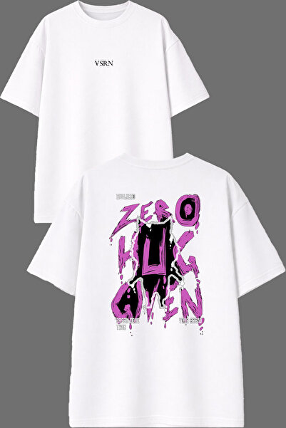 VSRN Zero Cat Design, prednja i zadnja strana sa štampanjem, bijela oversize ...