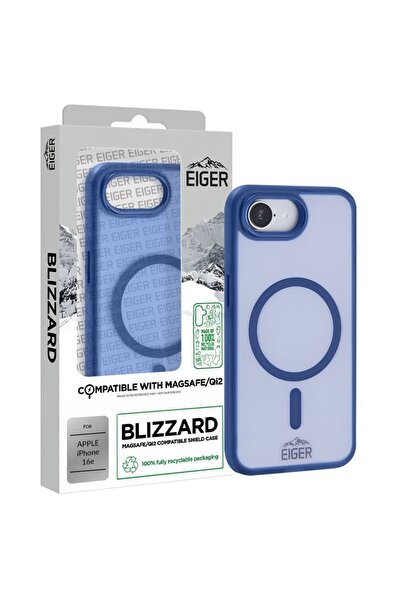 EIGER Husa Blizzard Magsafe GRS iPhone 17e / iPhone 16e Albastru