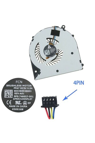 unbranded Ανεμιστήρας Laptop - Ανεμιστήρας ψύξης CPU για HP 248 G1 340 G1 G2 ...