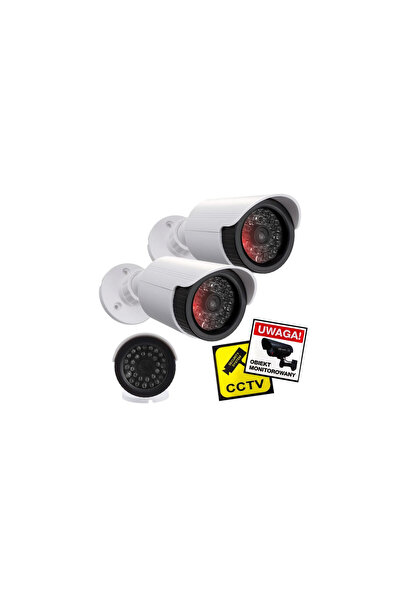 Maclean Set de două atrape de cameră IR1800 WT alb, alimentare 2xAA, ABS, LED...