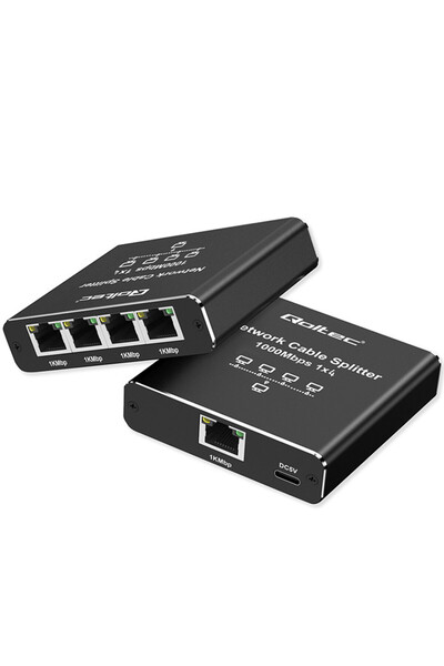 Qoltec Switch niezarzƒÖdzalny mini rozdzielacz splitter 1x4 port RJ45 | 1000M...