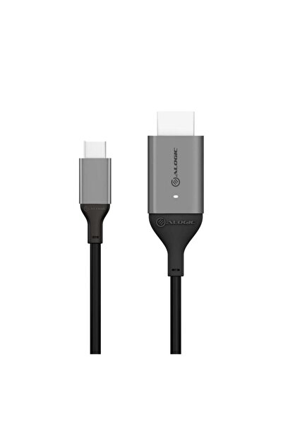 Alogic Cablu adaptor USB C Tip C - HDMI M/M 4K 60 Hz 2m, gri