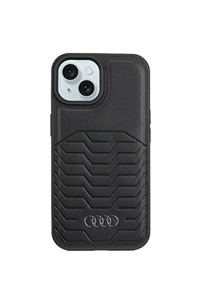 Audi Husă rigidă din piele sintetică MagSafe pentru iPhone 15 Plus / 14 Plus ...