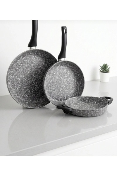 tacev Taç Ultra Granite 3 Piece Pan Set
