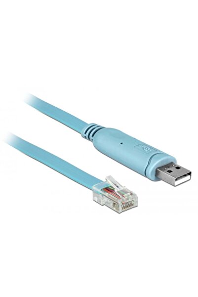 DELOCK RS-232 Konsolenkabel, USB-A Stecker > RJ45 Stecker 2m