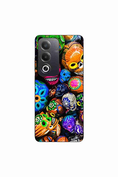 OEM Husa compatibila cu Oppo A80 Silicon Gel Tpu Model Halloween Cranii Colorate