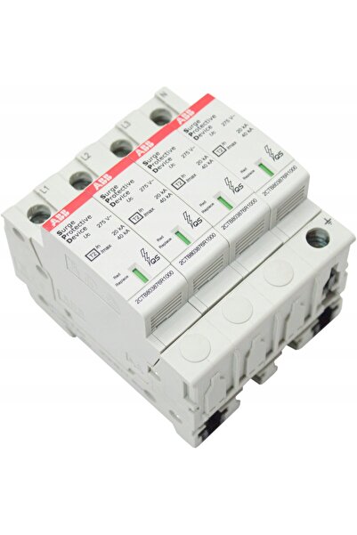 ABB Limitator de supratensiune Tip T2 4P 40kA 12,5kV 275V OVR T2 4L 40-275 P ...