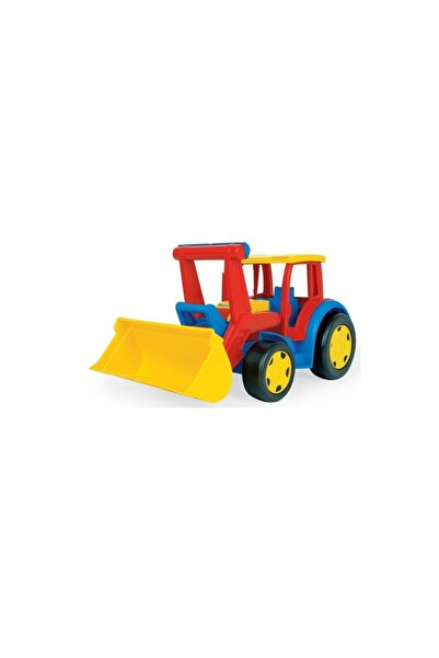 Wader Tractor gigant, motocultor roșu, robust.