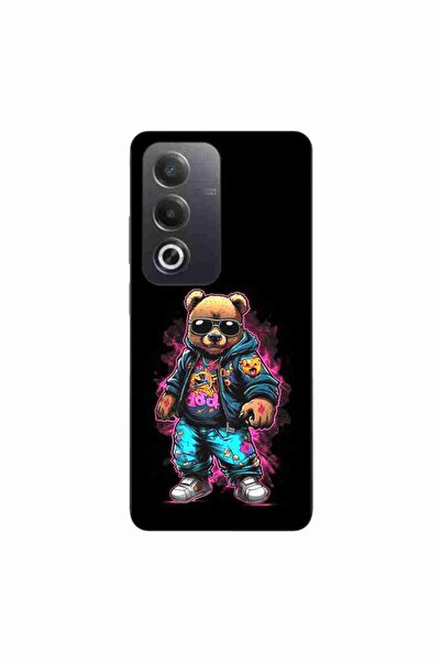 OEM Θήκη συμβατή με Oppo A80 Σιλικόνης Gel TPU Μοντέλο Bear Cool Μαύρο