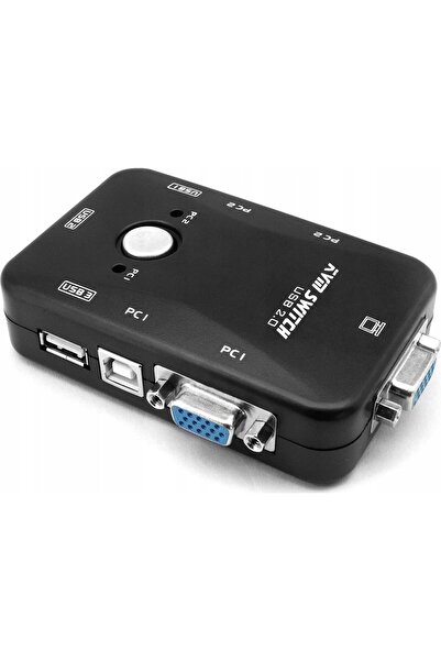 KERG Comutator Pawonik PRZE≈ÅƒÑCZNIK KVM VGA 2X1 SWITCH 3XUSB HUB BOX