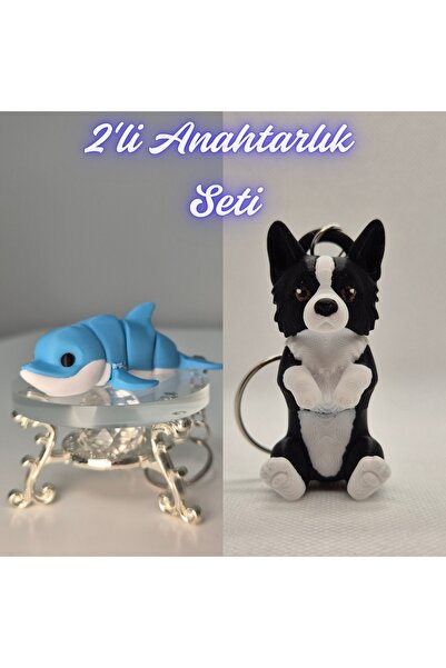 3DAtölyeMaker Light Blue Flexible Colorful Dolphin and Black Border Flexible ...