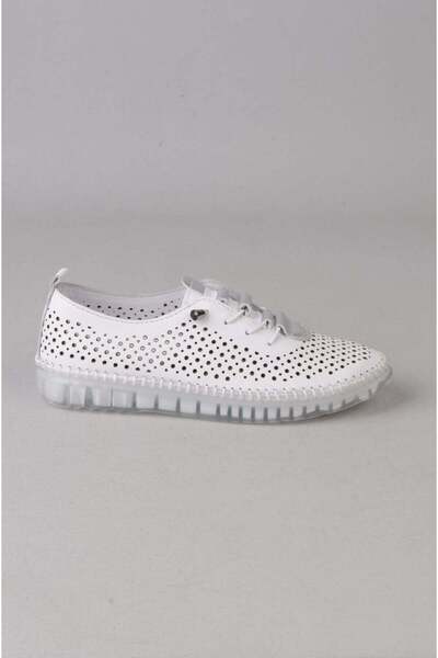 SEÇ KUNDURA Seç 301 genuine leather anatomic women's shoe white-silver