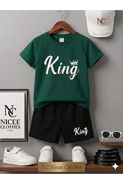 NC Nicee Clothes Tricou și pantaloni scurți de vară pentru copii, unisex (imp...
