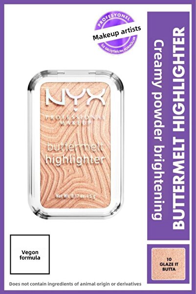 NYX Professional Makeup هايلايتر كريمي بودرة بيوتيرميلت - 10 جليز إت بوتا