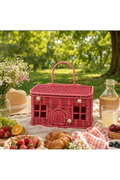 LWP Shop Pink Knitted Home Basket