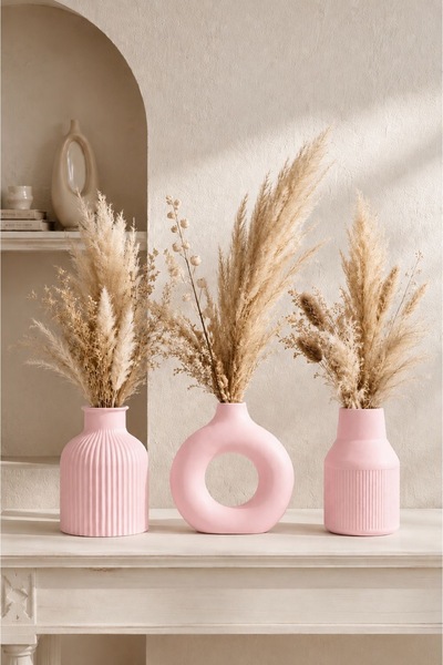Minima Art Studio Vază în stil scandinav, minimalistă, boemă, 3 bucăți (11 cm...