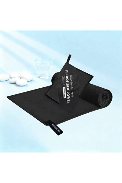 Choice28 38x38cm black Microfiber Quick-Dry Lightweight Sandproof Towel Porta...