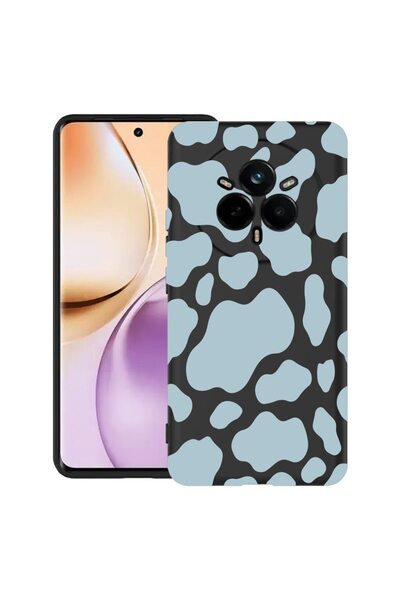 bestcase ¬Æ Husa pentru Realme 14 Pro 5G, Blue Cow, Slim Silicon 0.8MM, Antis...