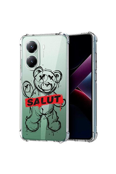 bestcase Съвместим калъф за Poco X7 Pro 5G, Удароустойчив 1.5ММ, Мече Хелоу, ...