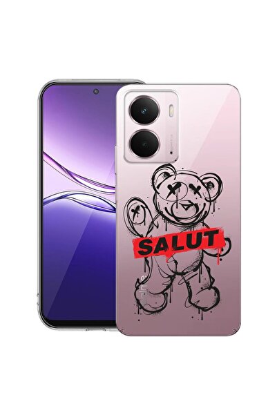 bestcase ¬Æ Husa pentru Realme P3 cu Design Teddy Bear Salut, Clear Slim Sili...