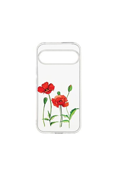 bestcase ¬Æ Husa Clear Silicon 2MM, Compatibila Cu Google Pixel 9 Pro, Red Po...