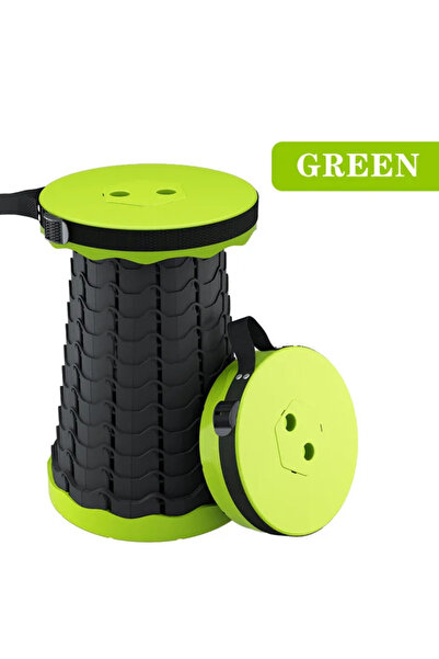 Choice9 Black-Green Telescopic Folding Camping Chair, Portable Foldable Campi...