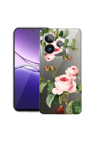bestcase Θήκη για Realme GT 7 Pro με σχέδιο τριαντάφυλλο, Διαφανής λεπτή σιλι...