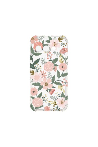 bestcase Противоударен калъф, съвместим с Google Pixel 9a, Флорален - десен л...