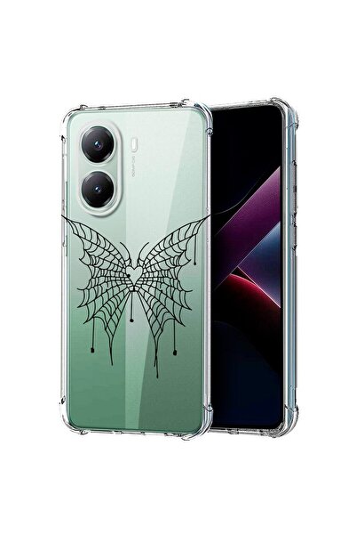 bestcase Съвместим калъф за Poco X7 Pro 5G, Удароустойчив 1.5ММ, Пеперуда, За...