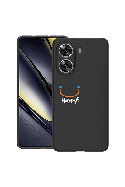 bestcase ¬Æ Husa pentru Poco X7 Pro 5G, Be Happy, Slim Silicon 0.8MM, Antisoc...