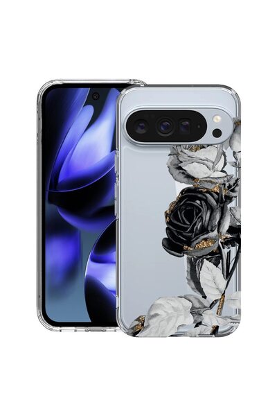 bestcase ¬Æ Husa pentru Google Pixel 10 / Pixel 10 Pro cu Design Black Rose, ...
