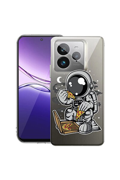 bestcase ¬Æ Husa pentru Realme GT 7 Pro cu Design Astronaut Pizza, Clear Slim...