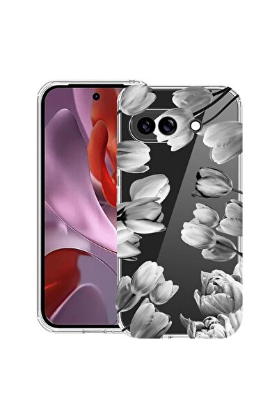 bestcase ¬Æ Husa Anti Shock Compatibila cu Google Pixel 10a, Floral - Black T...