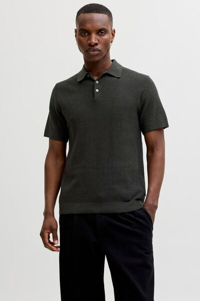 Jack & Jones Men's Regular Fit Knitwear Polo T-Shirt - Cooper