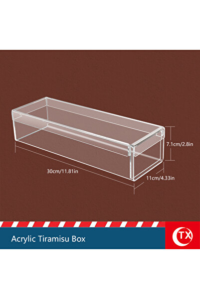 Choice TXAD1301 Acrylic Tiramisu Box – Transparent Dessert Mold for Cake, Pas...
