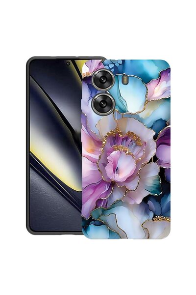 bestcase Ултра тънък TPU калъф, съвместим с Poco X7 Pro 5G, Флорален - Естети...
