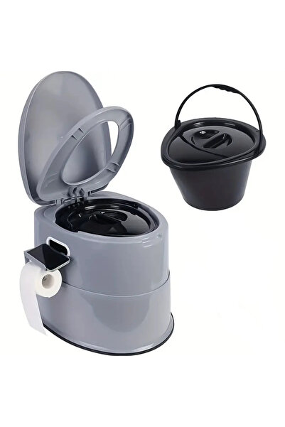 zola Toaleta portabila camping, suporta 150 kg, suport hartie igienica si tel...
