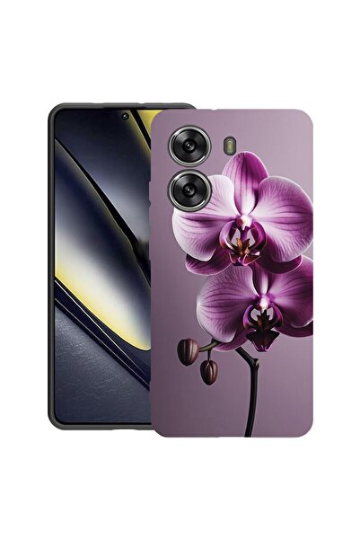 bestcase Калъф за Poco X7 Pro 5G, Розова орхидея, Тънък силиконов 0.8ММ, Удар...