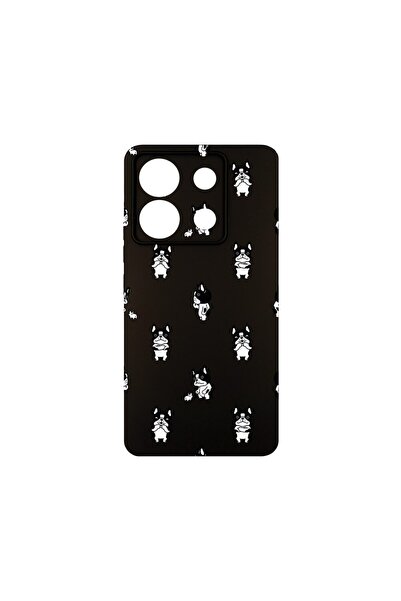bestcase Премиум силиконов калъф, съвместим с Poco X6 5G, с десен на булдог, ...