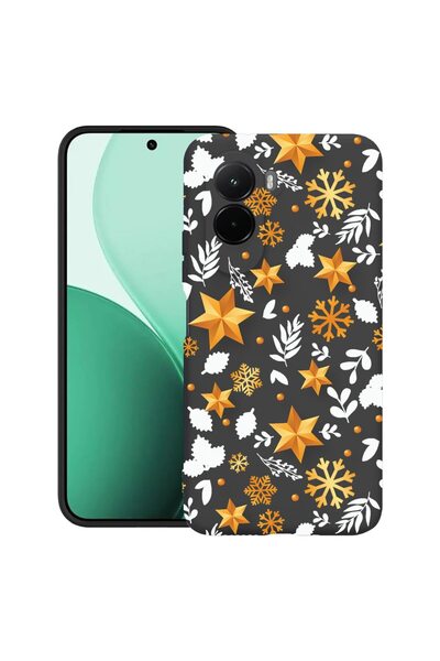bestcase Υπέρλεπτη Θήκη TPU Συμβατή με Poco M7, με Σχέδιο Χρυσά Αστέρια, 3119...