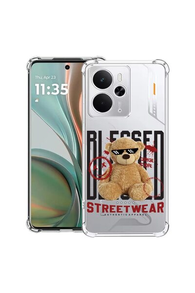 bestcase Husă Antișoc Compatibilă cu Poco M7 Pro 5G, cu Design Ursuleț de Plu...