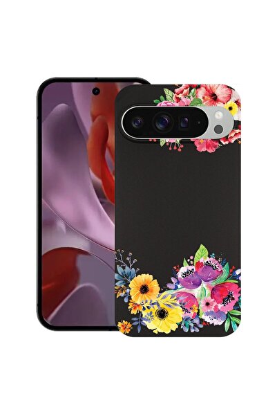 bestcase ¬Æ Husa pentru Google Pixel 9 Pro XL, Flowers, Slim Silicon 0.8MM, A...